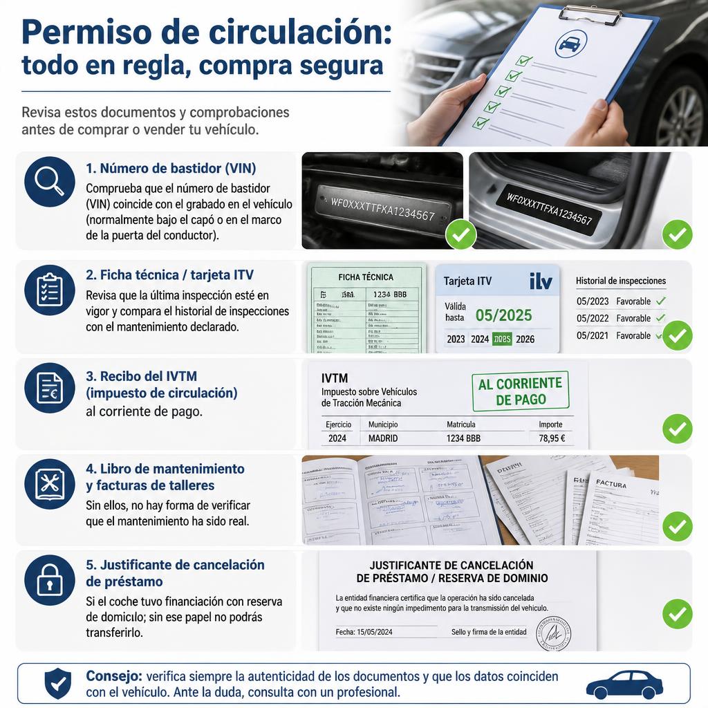 documentación a revisar al comprar un coche de segunda mano