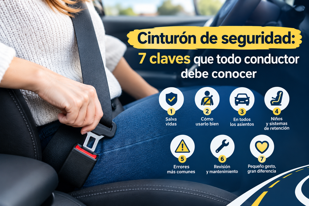 Cinturón de seguridad: 7 claves que todo conductor debe conocer en 2026